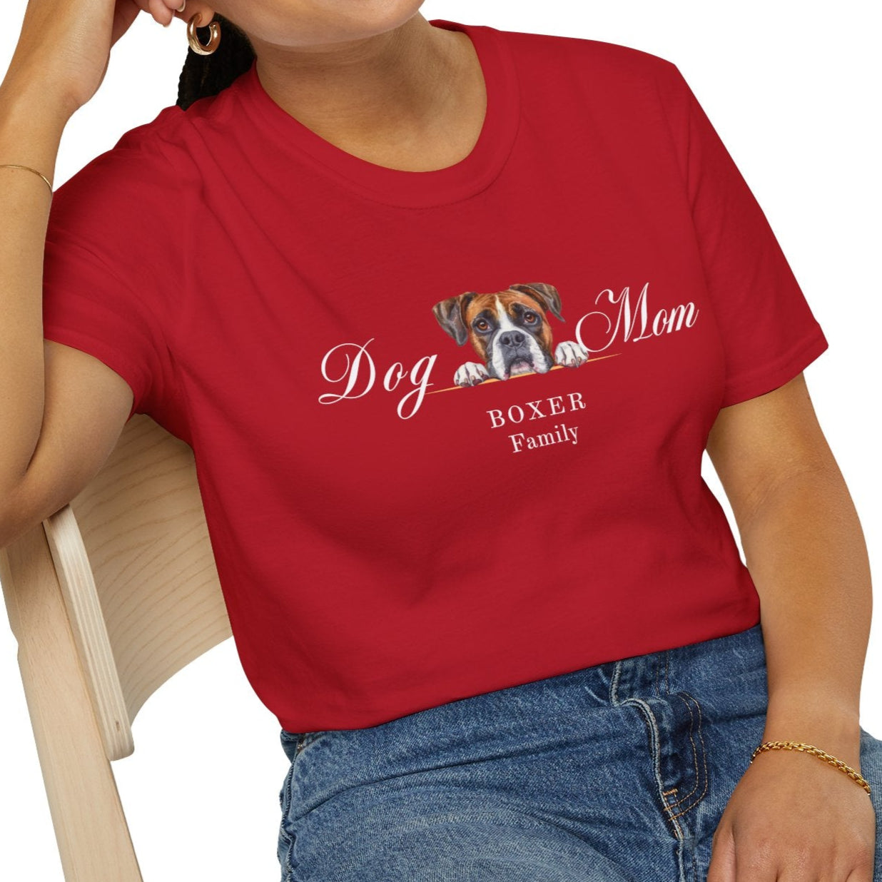 boxer mom t-shirt, boxer breed lover gift