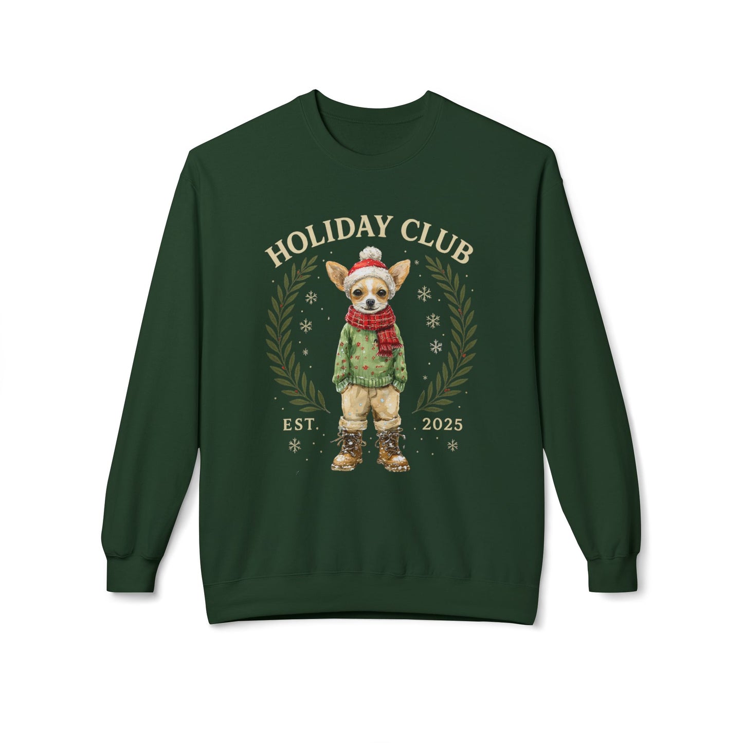 Chihuahua Holiday Club Christmas Sweater