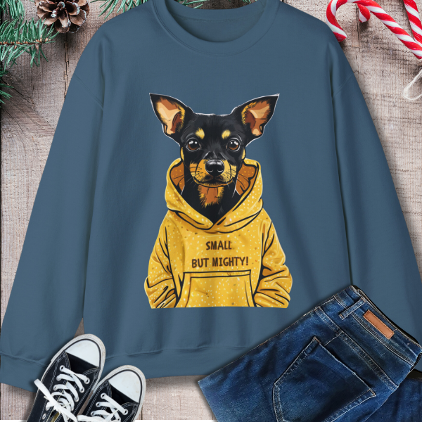 "Small but Mighty" Terrier Pinscher Sweatshirt – Dog Lovers Favourite