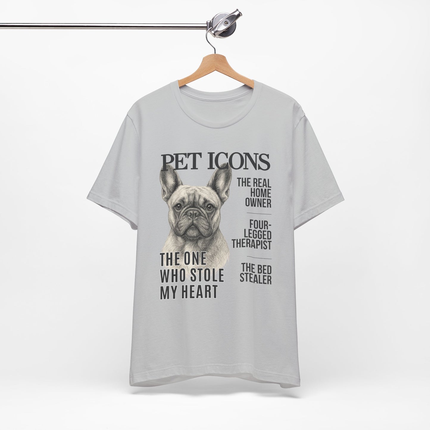 Pet Icons T-shirt - Frenchie Edition