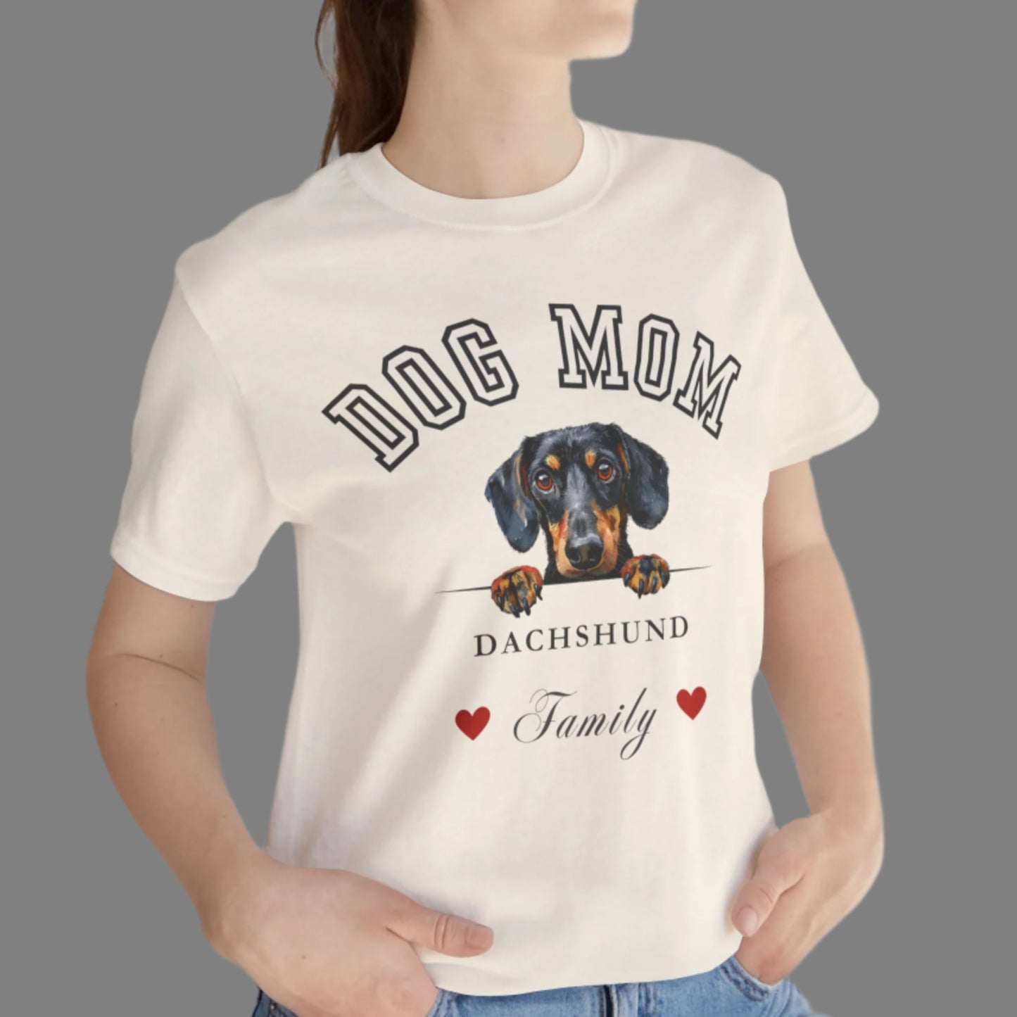 Dachshund Mom Family T-Shirt - Mother’s Day Gift for Dog Lovers
