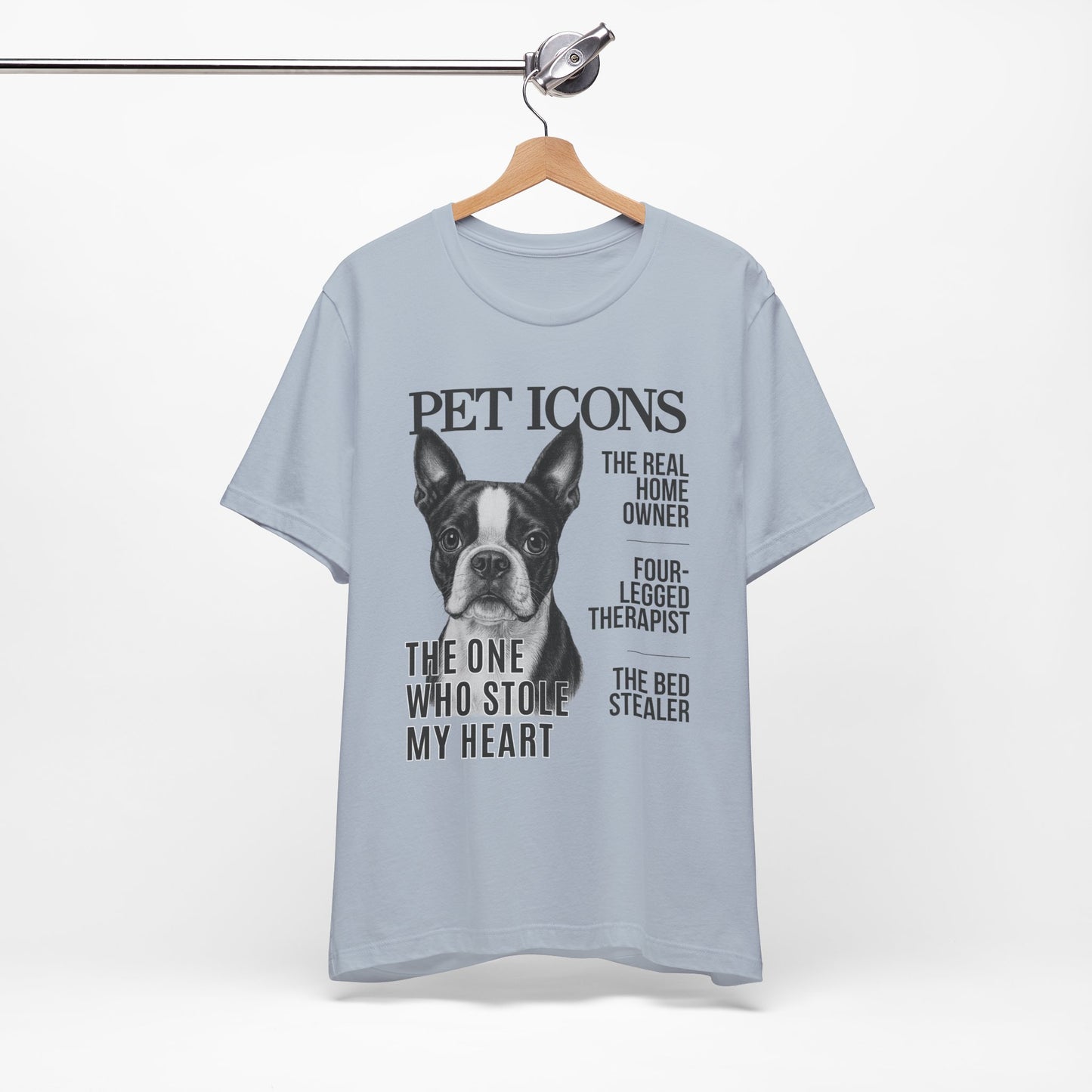 Pet Icons T-shirt - Boston Terrier Edition