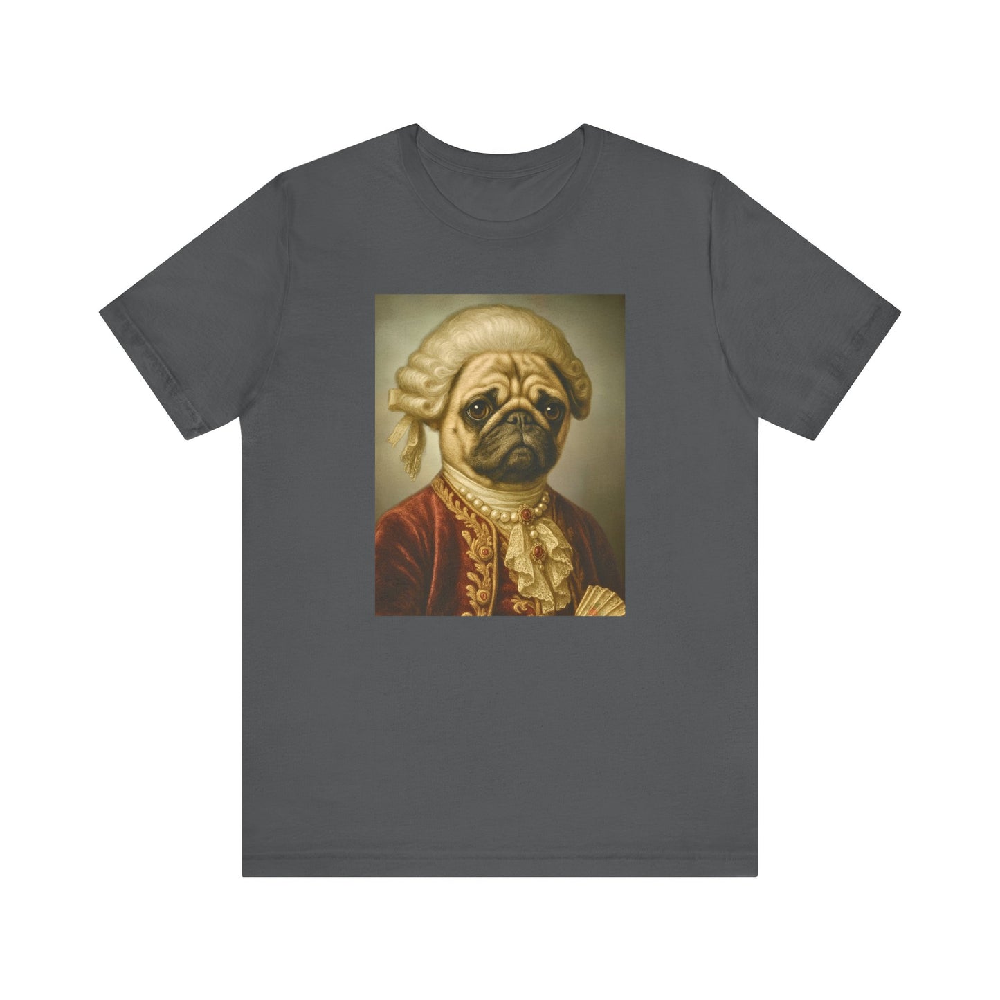 Royal Pug Portrait Tee – Customizable Aristocrat Dog Shirt