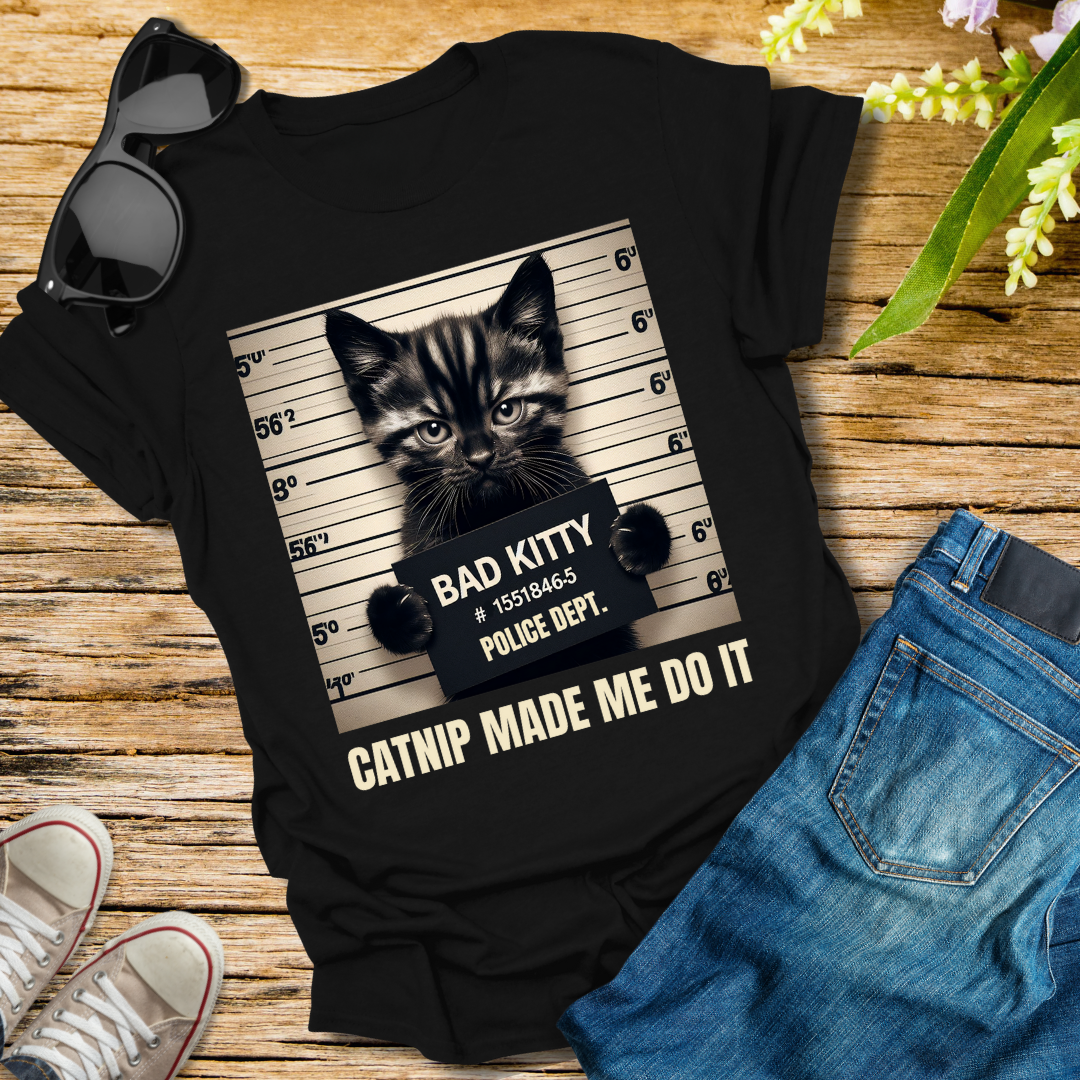 Black Tee Bad Kitty