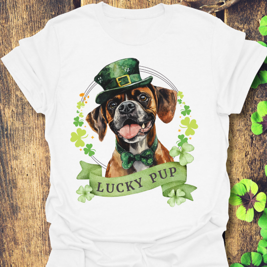 boxer dog lover st. patrick's day tee