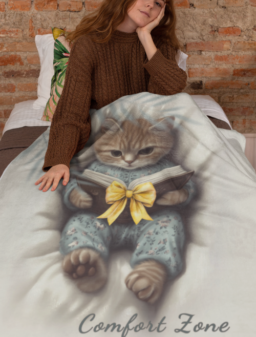Comfort Zone – Ginger Cat Blanket