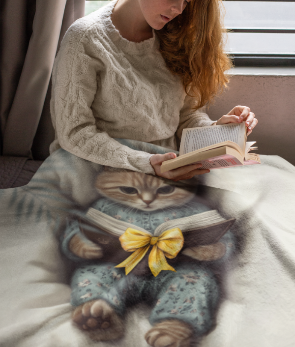Comfort Zone – Ginger Cat Blanket in context