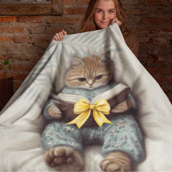 Comfort Zone – Ginger Cat Blanket in context