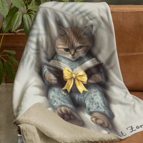 Comfort Zone – Ginger Cat Sherpa Blanket in context