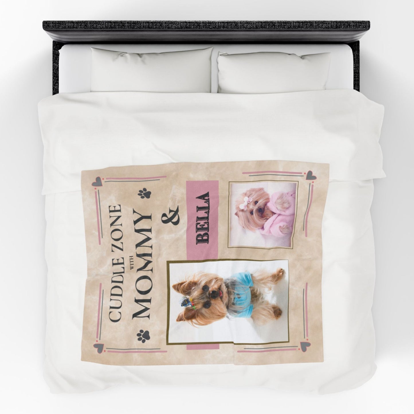 Personalized Dog Mom Blanket – " Cuddle Zone" - Shepra Fleece Blanket
