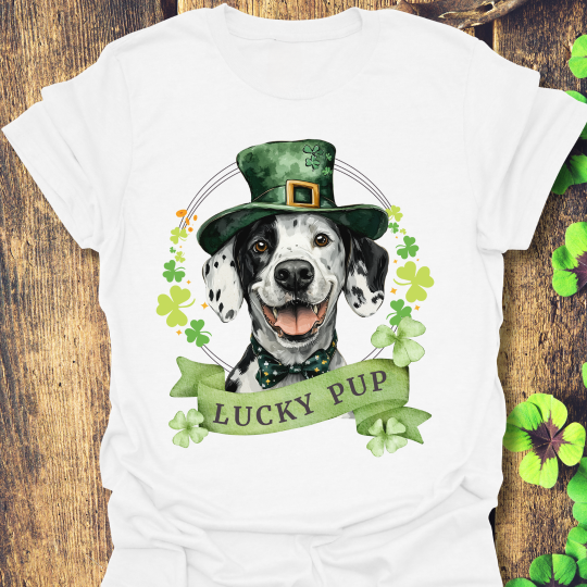 dalmatian dog lover st. patrick's day tee