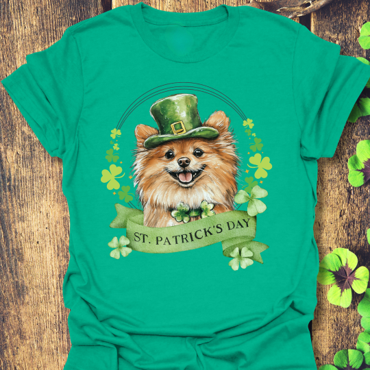pomeranian lover st. patrick's day t-shirt