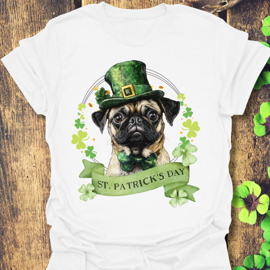 pug lover st. patrick's day t-shirt