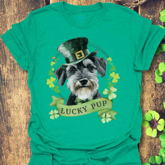 schnauzer dog lover st. patrick's day t-shirt