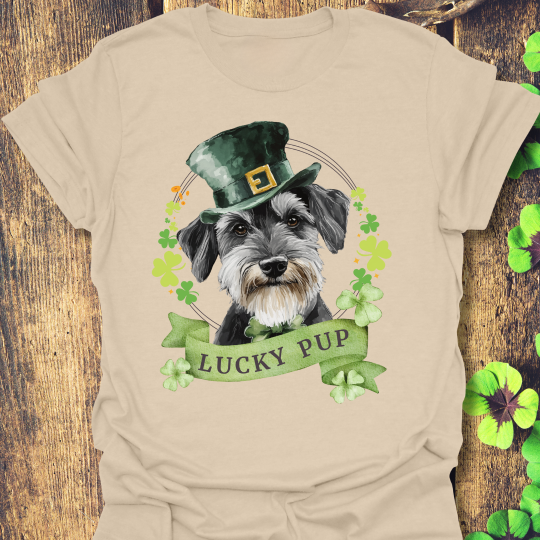 schnauzer dog lover st. patrick's day t-shirt