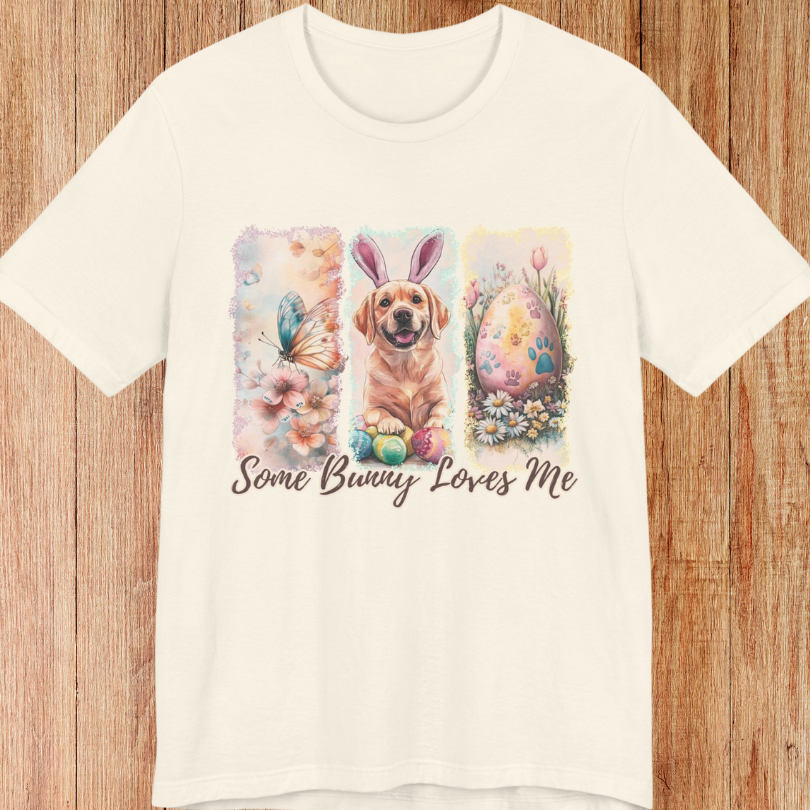 Yellow Labrador Easter T-Shirt – "Some Bunny Loves Me"