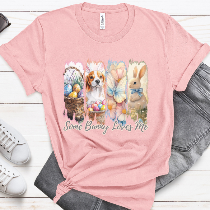 Beagle Easter T-Shirt – "Some Bunny Loves Me"