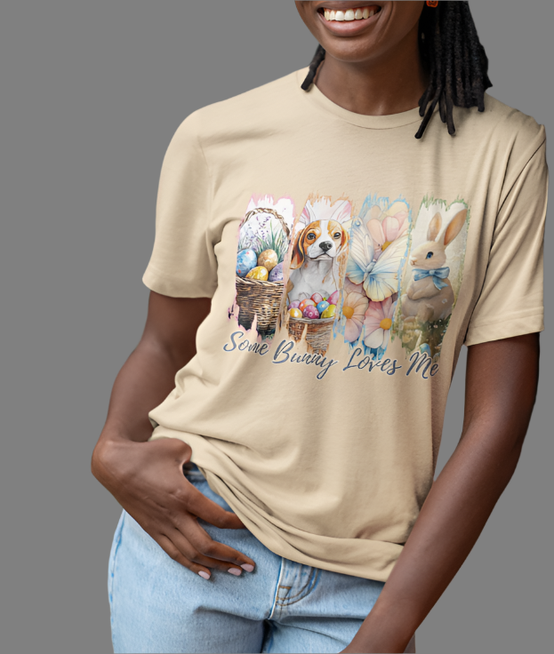 Beagle Easter T-Shirt – "Some Bunny Loves Me"