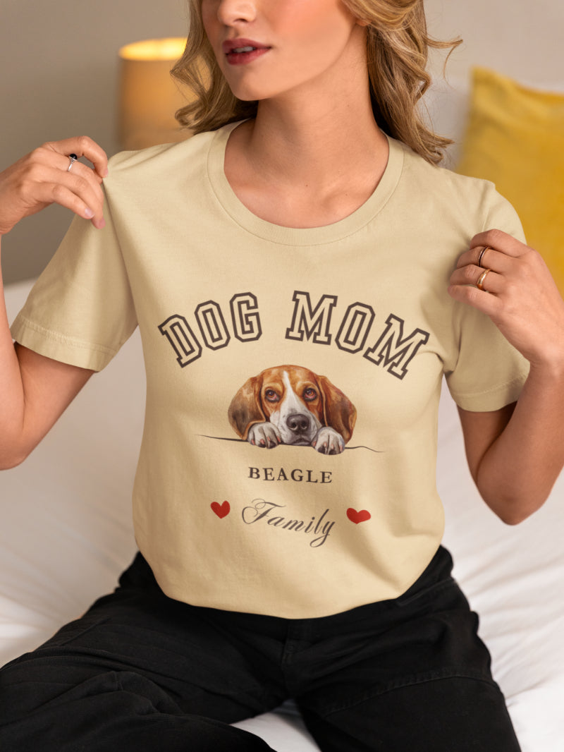 Beagle Dog Mom Family T-Shirt - Mother’s Day Gift for Dog Lovers