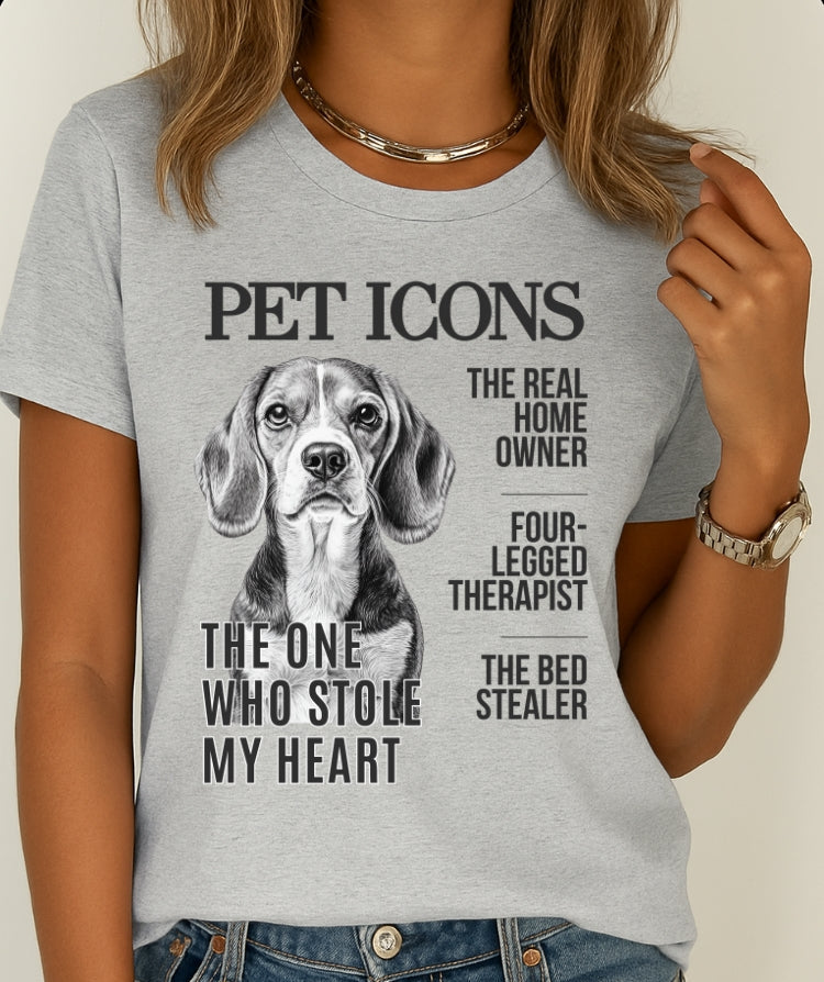 Pet Icons T-shirt - Beagle Edition