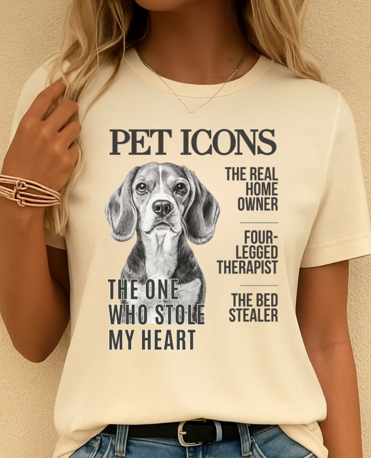 Pet Icons T-shirt - Beagle Edition