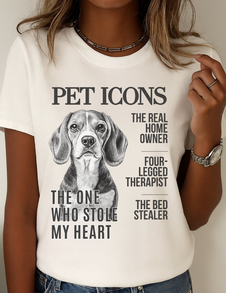 Pet Icons T-shirt - Beagle Edition