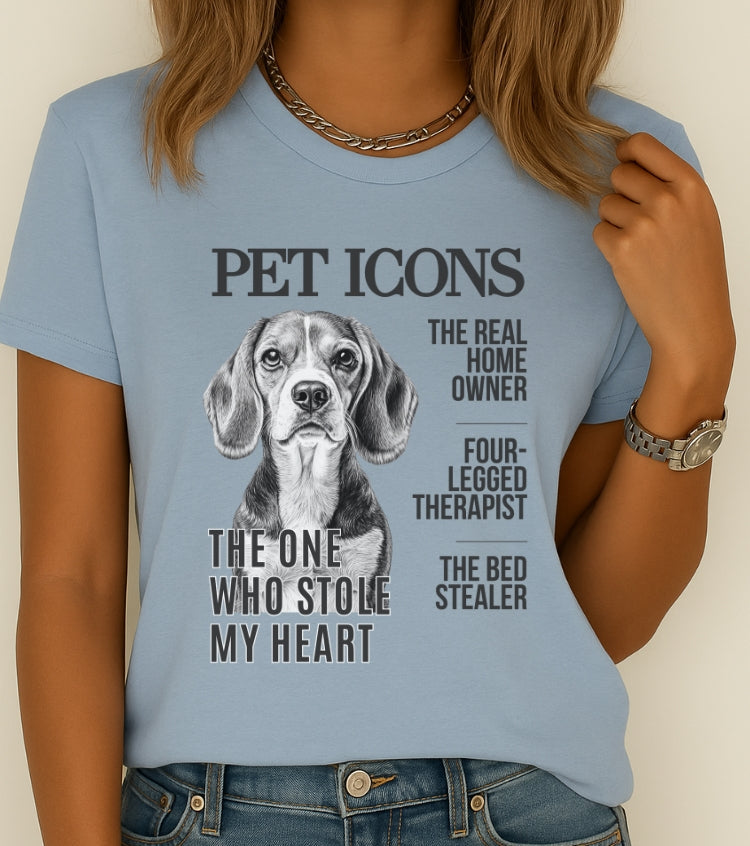 Pet Icons T-shirt - Beagle Edition