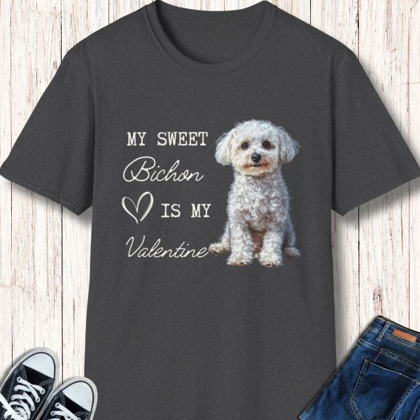 bichon frise valentine's day shirt