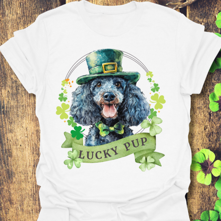 Poodle (Black Blue) - St. Patrick’s Day Dog Lover T-Shirt