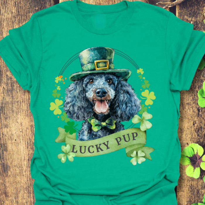 Poodle (Black Blue) - St. Patrick’s Day Dog Lover T-Shirt