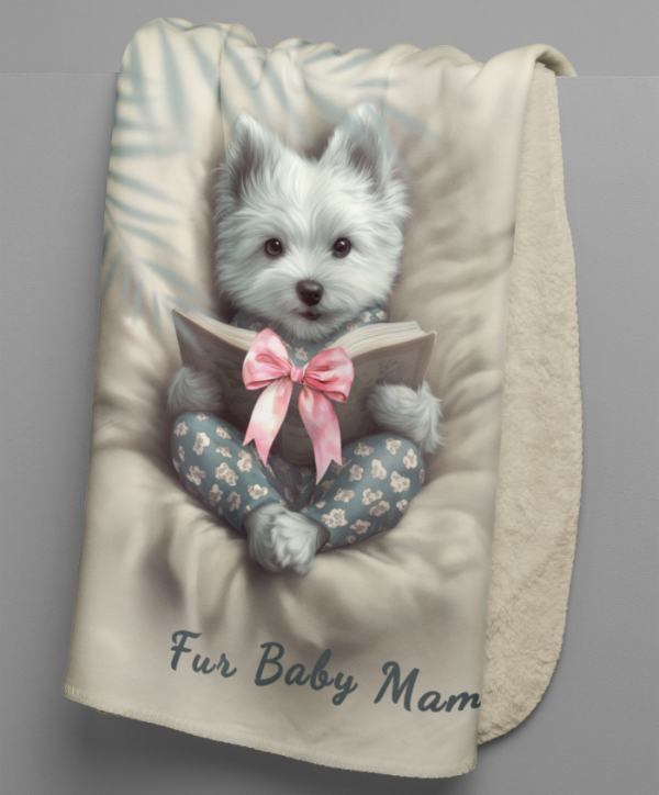 custom dog lover shepra fleece blaket, mother's day gif, gift for dog lovers, vintage style