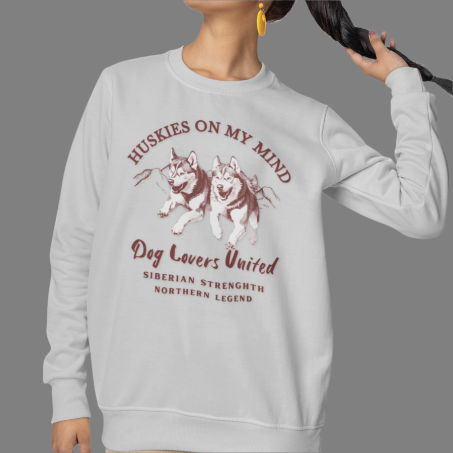 Siberian Husky Sweater for Dog Lovers - Huskies on My Mind