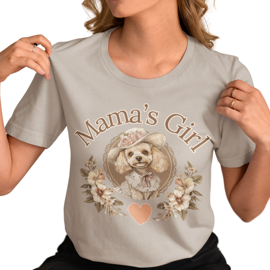 mama's girl tee toy poodle vintage shabby chic