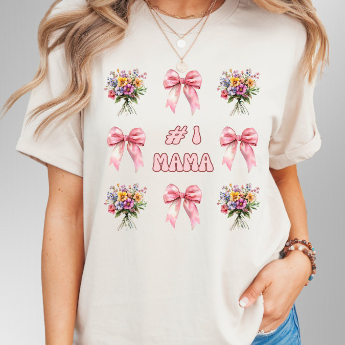 mother's day pink floral t-shirt design