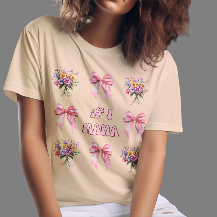 floral mama shirt soft cream