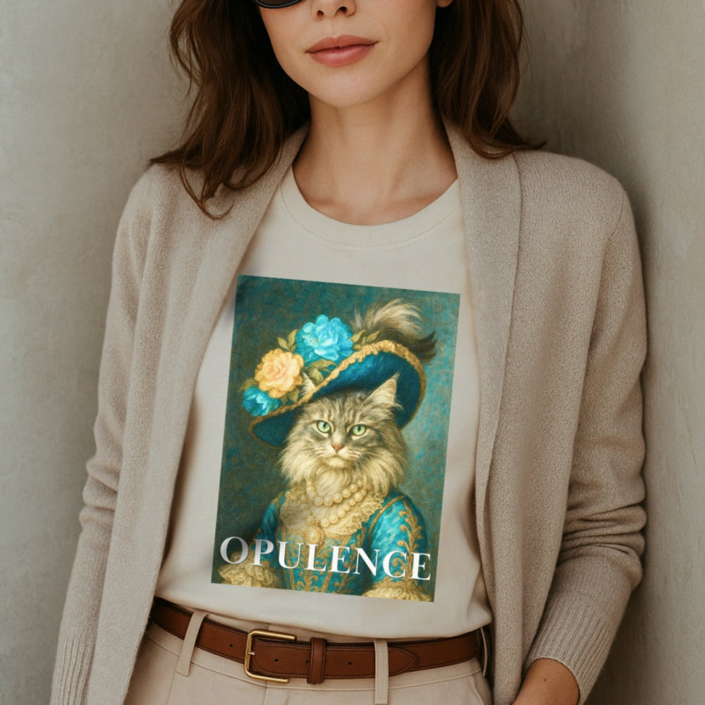 Opulence Cat Tee – The Victorian Blue