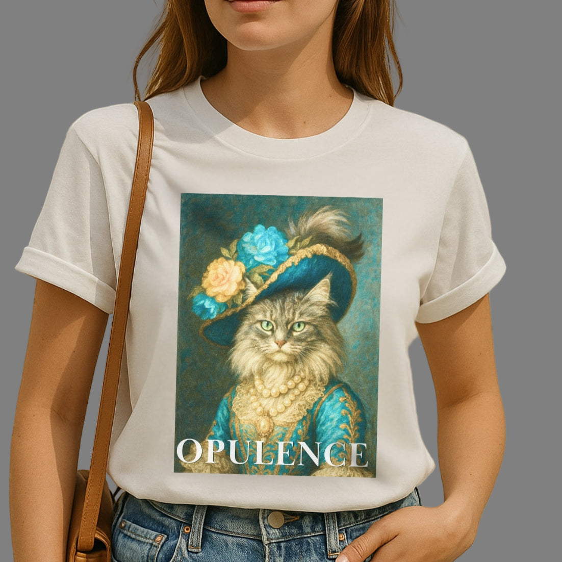 Opulence Cat Tee – The Victorian Blue