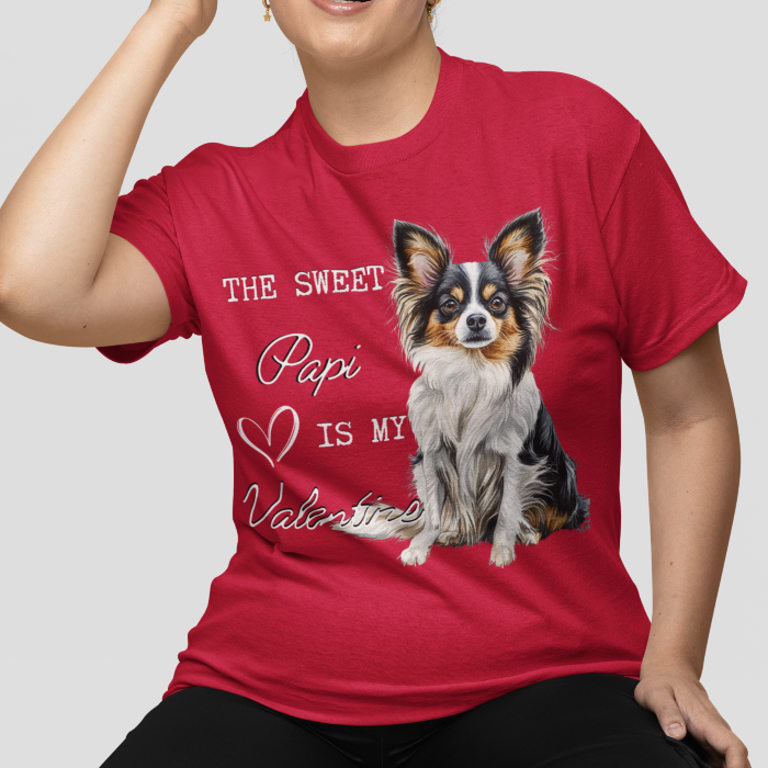 papillon valentine shirt red