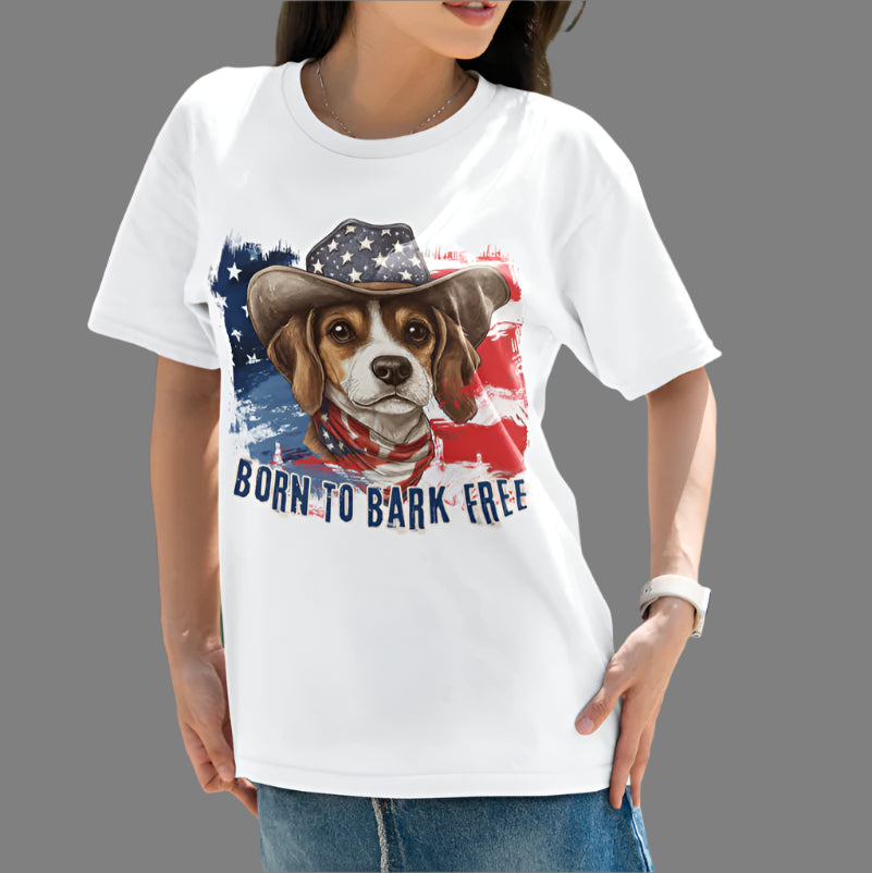 born to bark free beagle patriotic t-shirt, 4th of july, independance day dog lover t-shirt