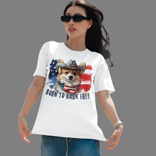 born to bark free english springer spaniel patriotic t-shirt, 4th of july, independance day dog lover t-shirt