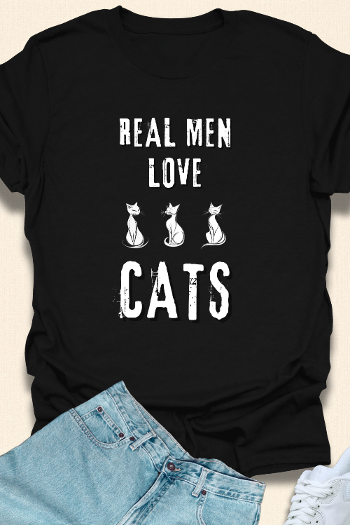 Real Men Love Cats - Unisex Softstyle T-Shirt