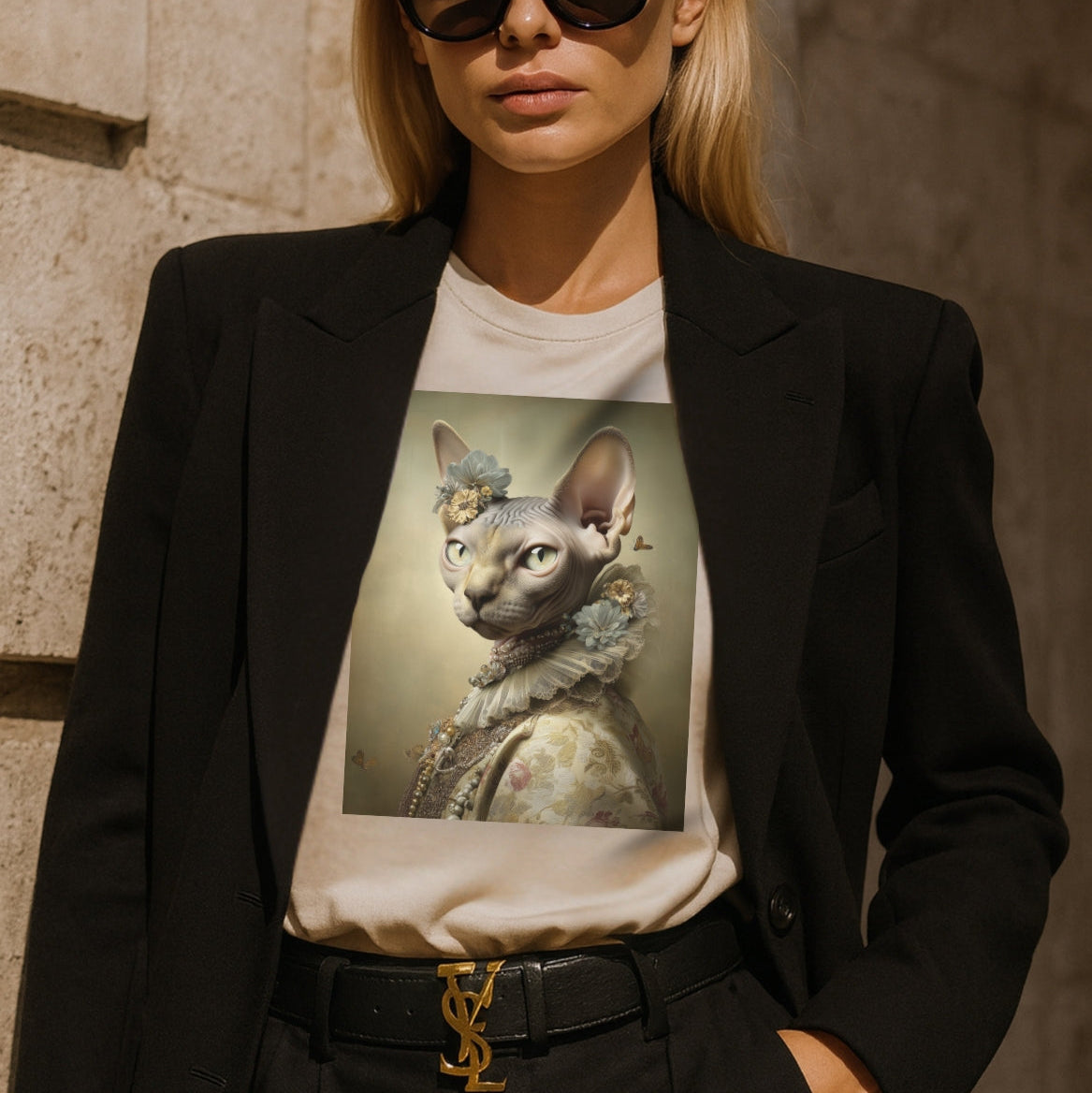 Royal Sphynx Cat Tee - Customizable Shirt Victorian Aristocratic Cat