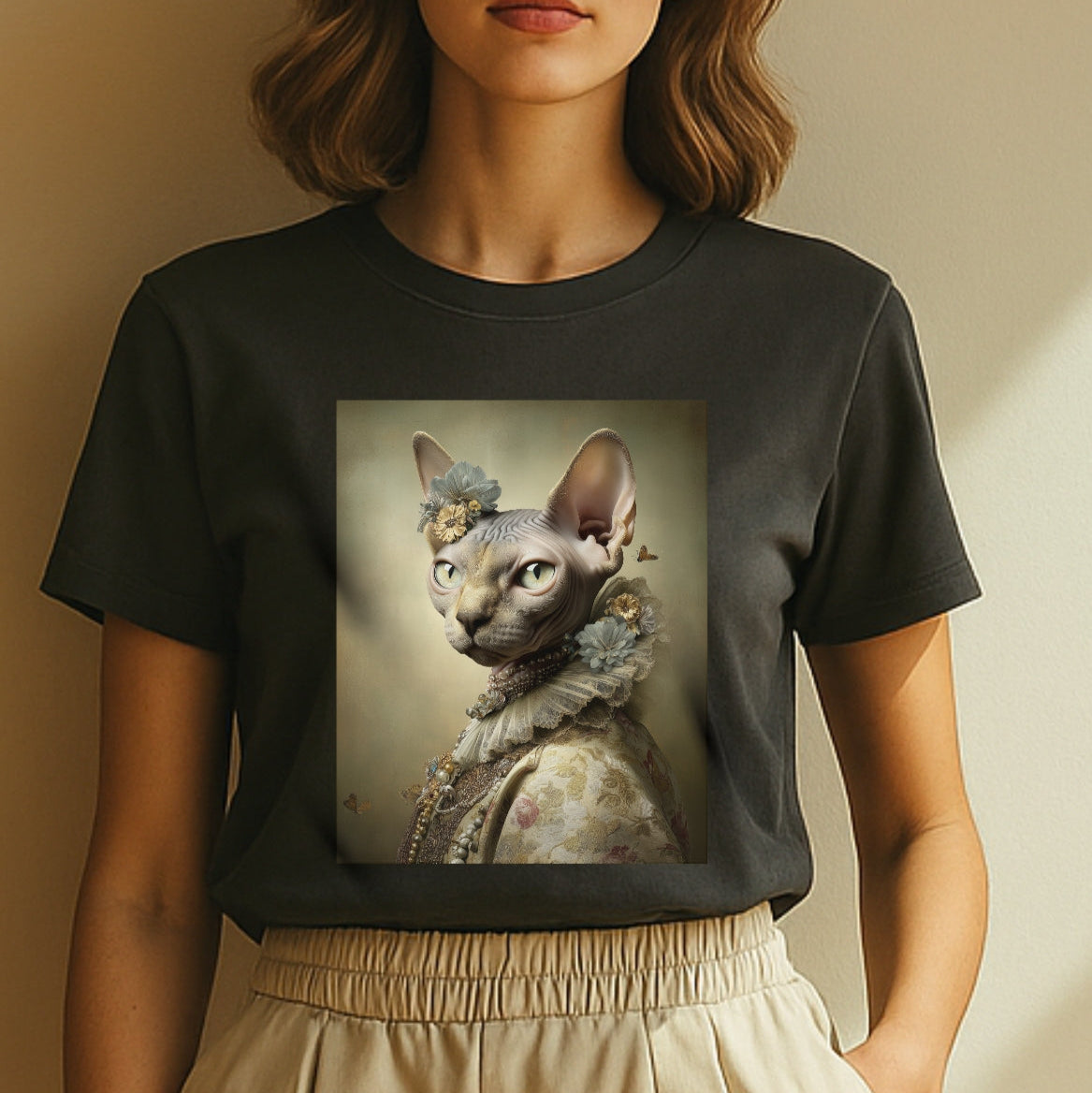 Royal Sphynx Cat Tee - Customizable Shirt Victorian Aristocratic Cat