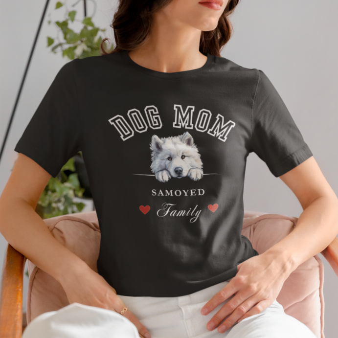 Samoyed Dog Mom Family T-Shirt - Mother’s Day Gift for Dog Lovers