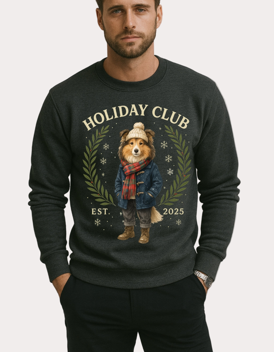 Shetland Sheepdog -Sheltie - Holiday Club Christmas Sweater