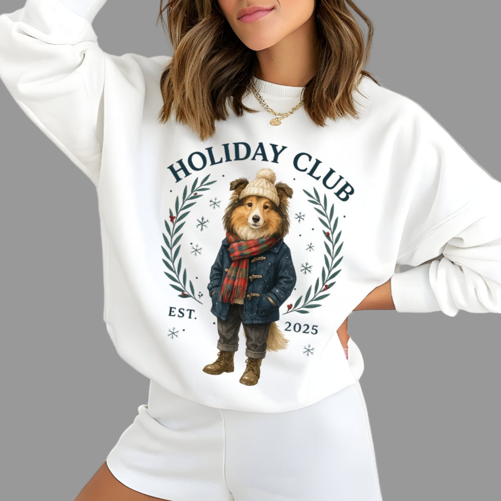 Shetland Sheepdog -Sheltie - Holiday Club Christmas Sweater