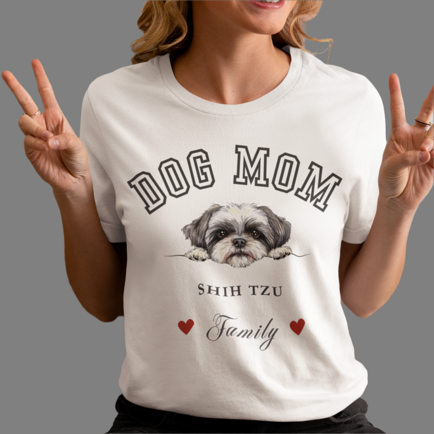 shih tzu dog mom t-shirt white