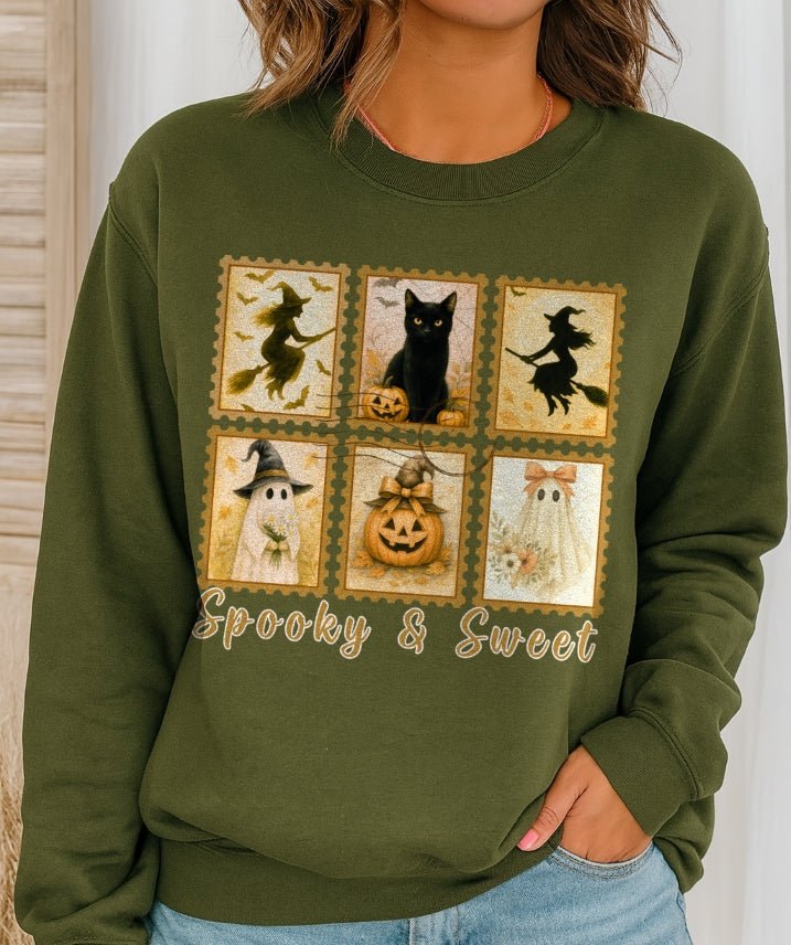 Spooky & Sweet Stamp Sweatshirt – Personalized Halloween Pet Edition