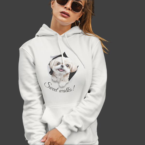 Sweet Walks Maltese Puppy Hoodie