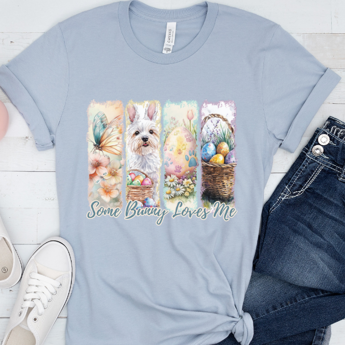 Westie Easter T-Shirt – "Some Bunny Loves Me"
